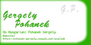 gergely pohanek business card